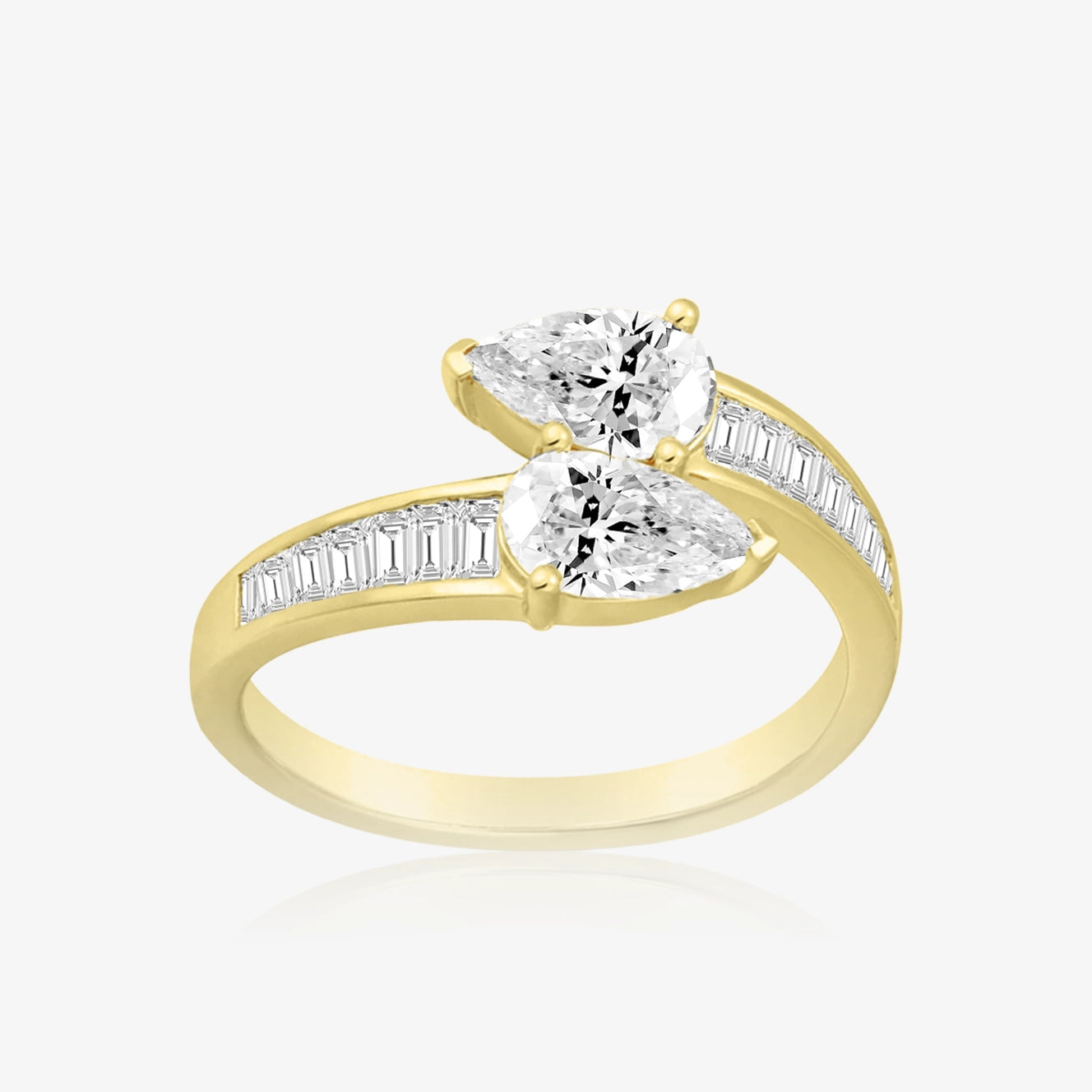 Lab Statement Pair Baguette Ring
