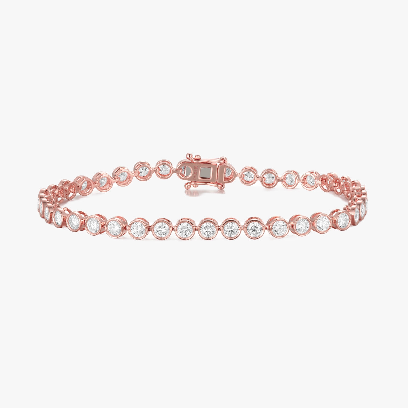 Lab Round Bezel Tennis Bracelet