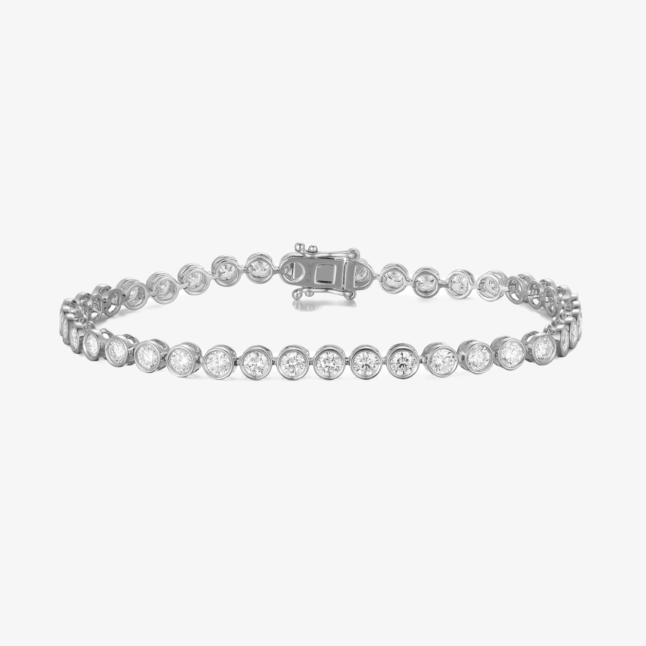 Lab Round Bezel Tennis Bracelet