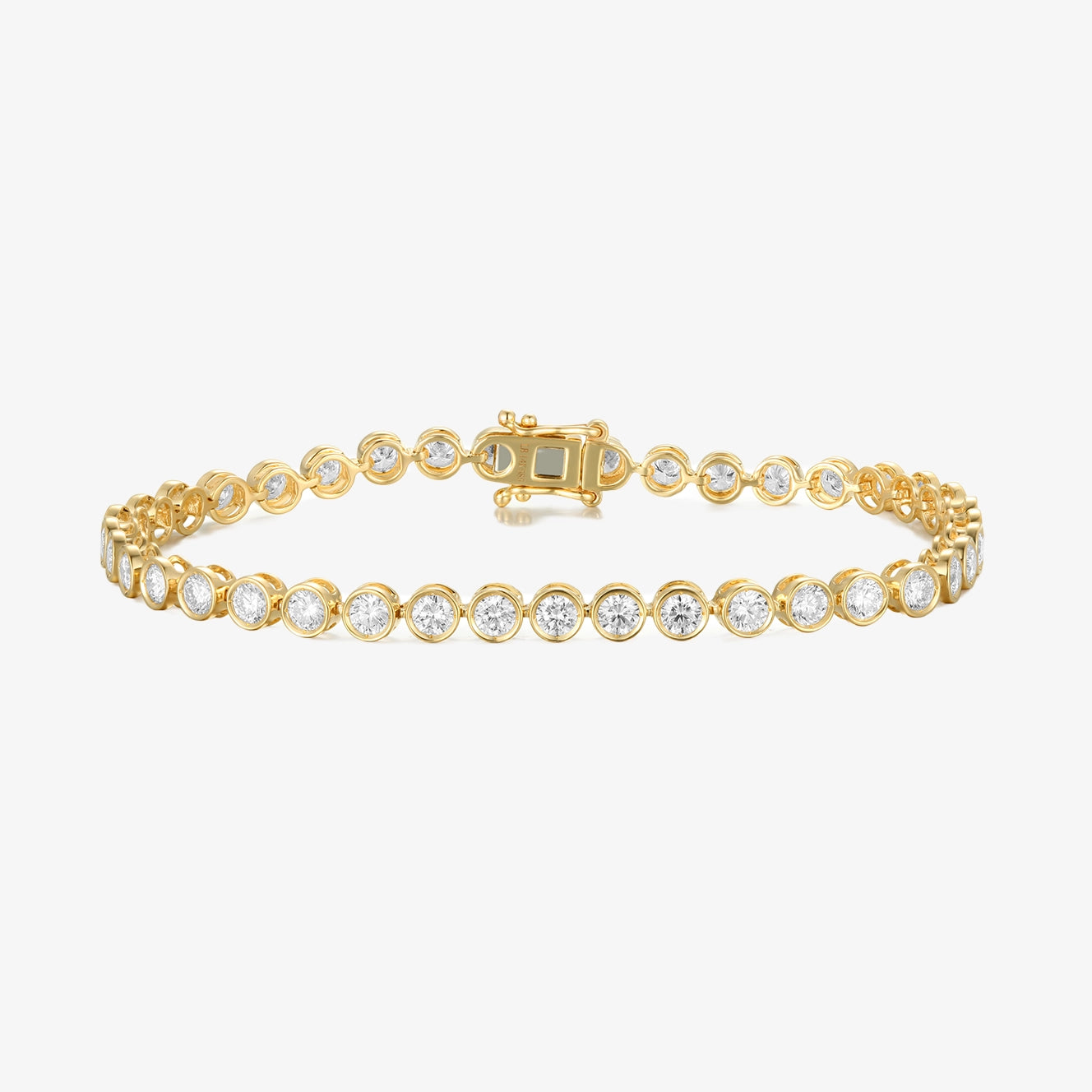 Lab Round Bezel Tennis Bracelet