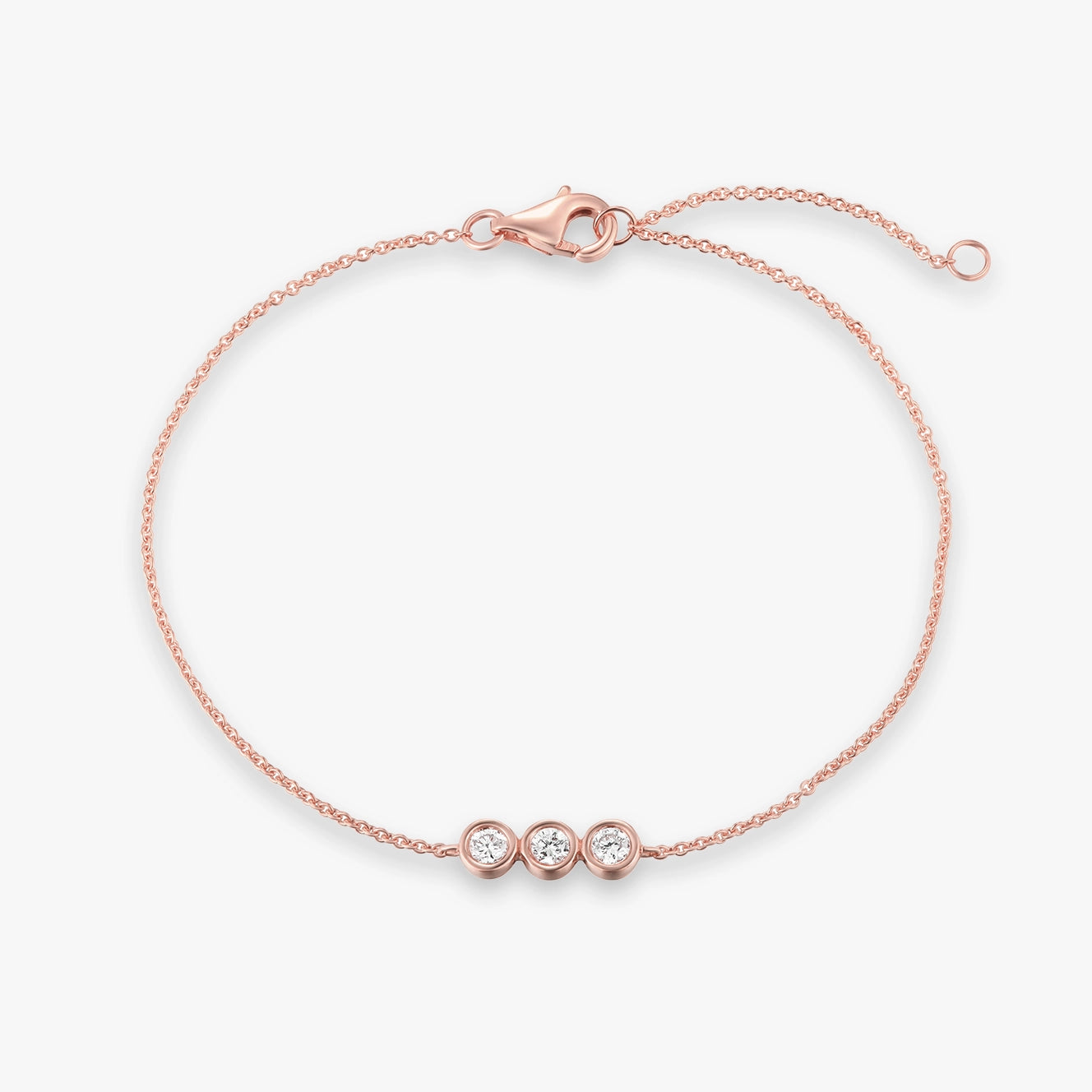 Lab Three Diamond Bezel Bracelet