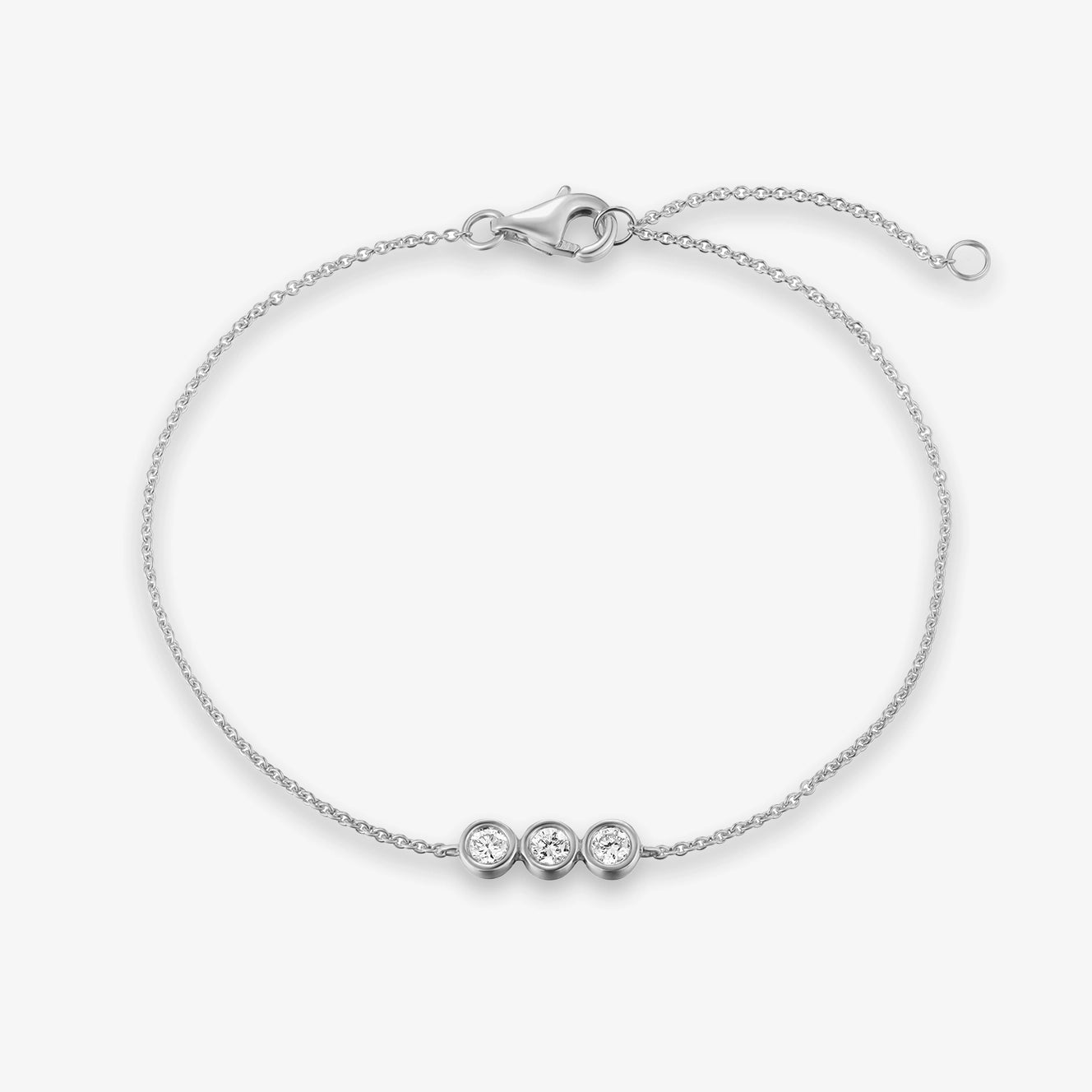 Lab Three Diamond Bezel Bracelet