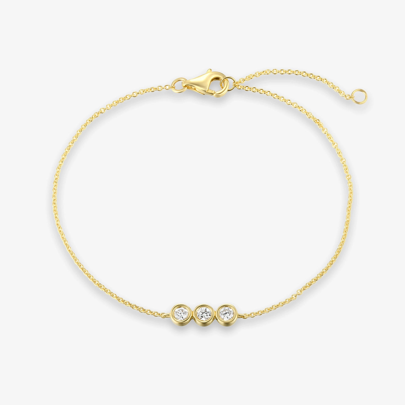 Lab Three Diamond Bezel Bracelet