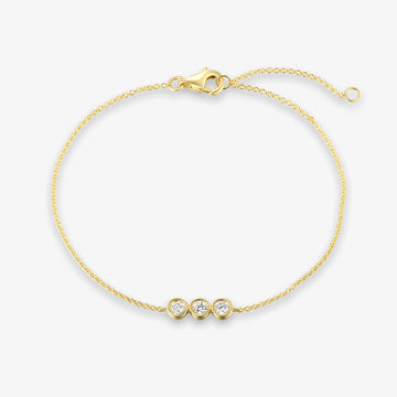 Lab Three Diamond Bezel Bracelet