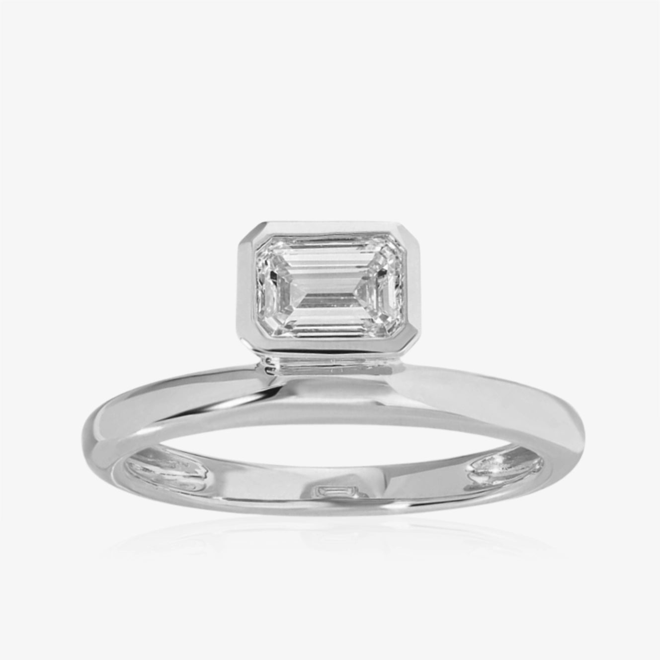 Lab Diamond Bezel Ring