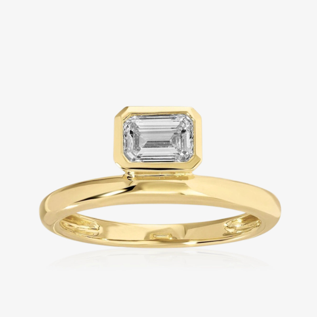Lab Diamond Bezel Ring