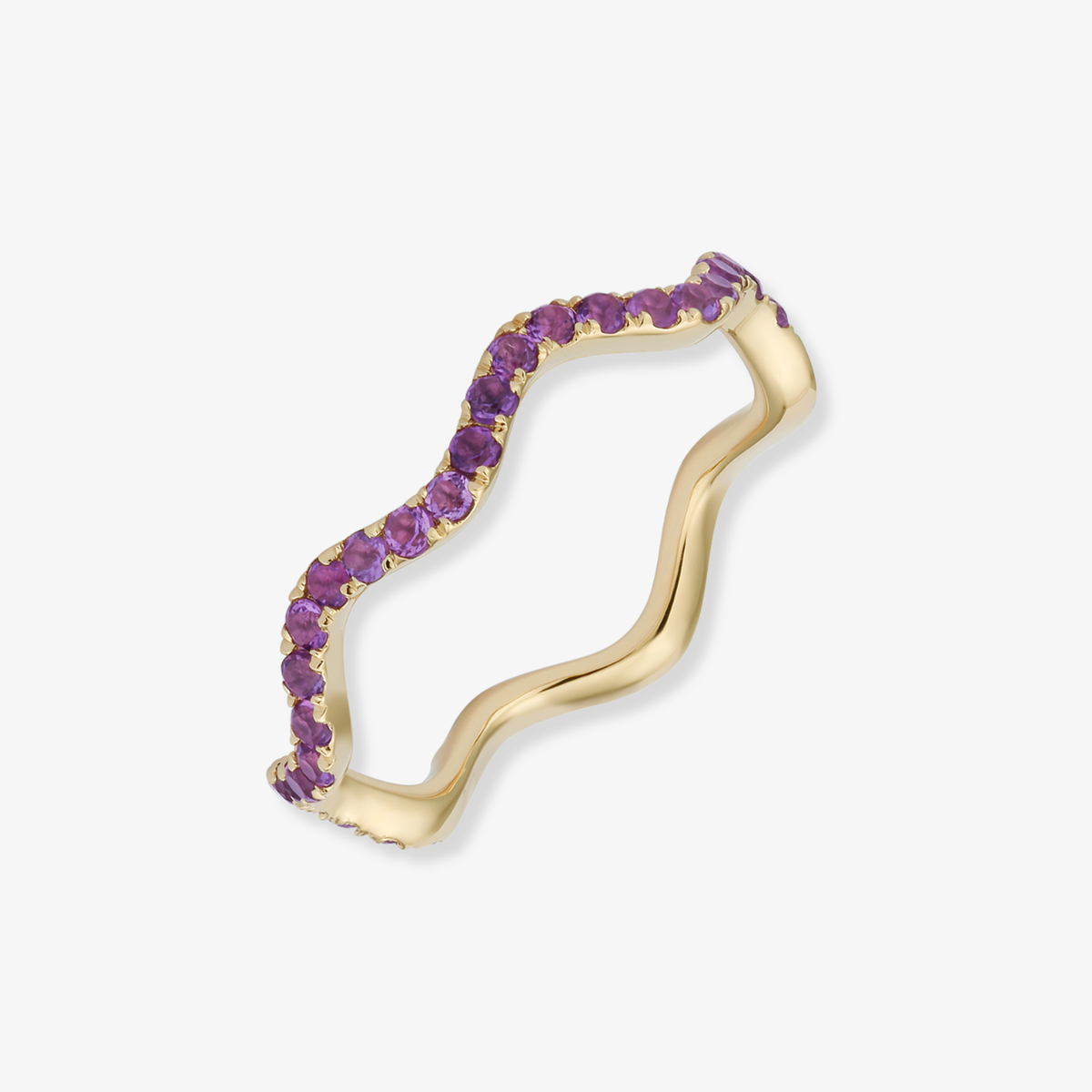 Color Wavy Band Ring