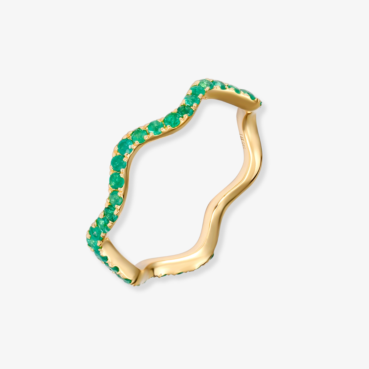 Color Wavy Band Ring
