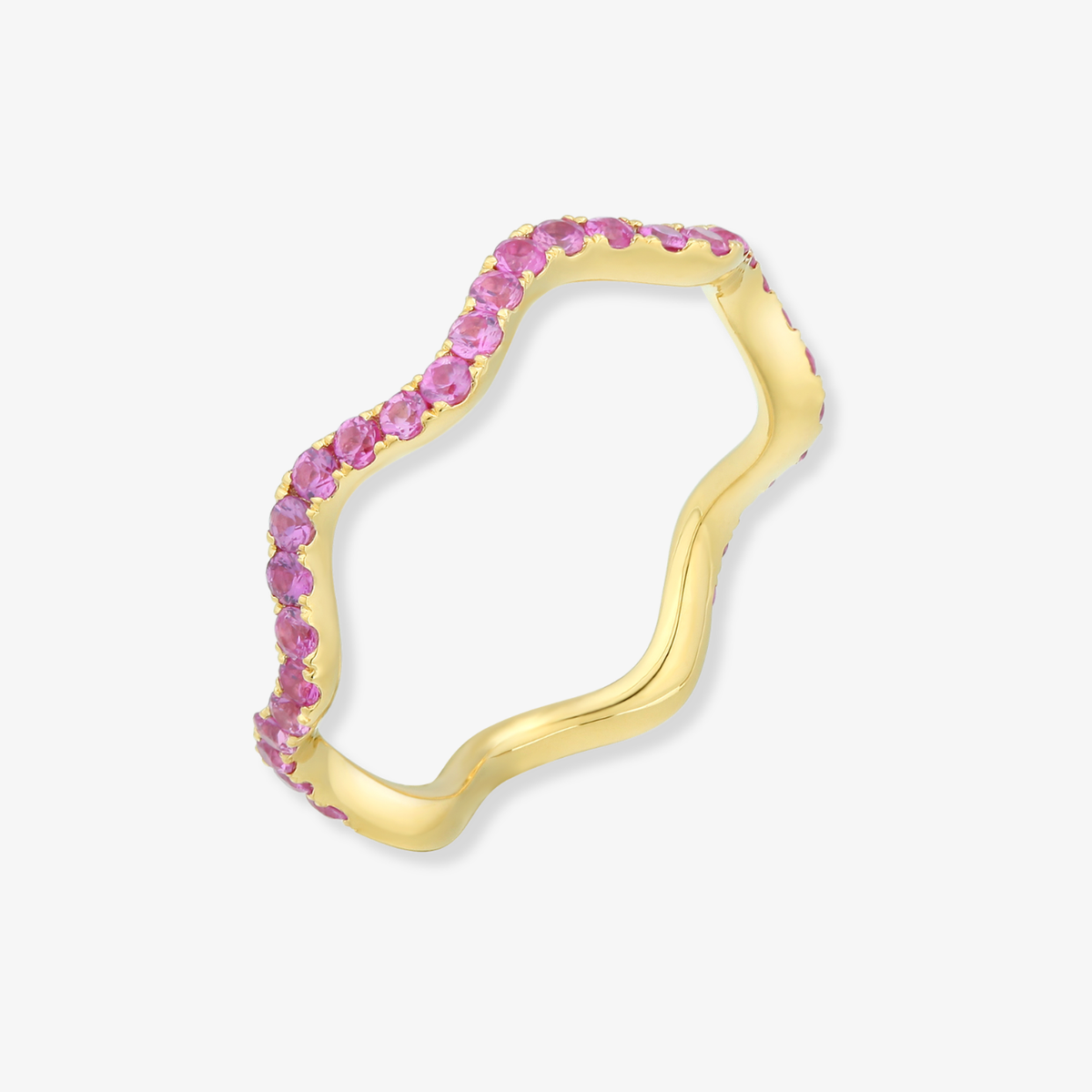 Color Wavy Band Ring