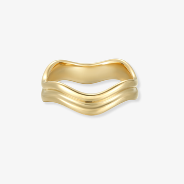 Gold Double Wavy Ring