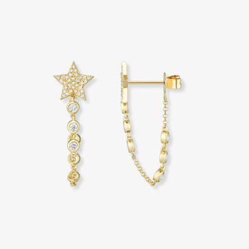 Pave Star with Diamond Bezel Chain Piercing
