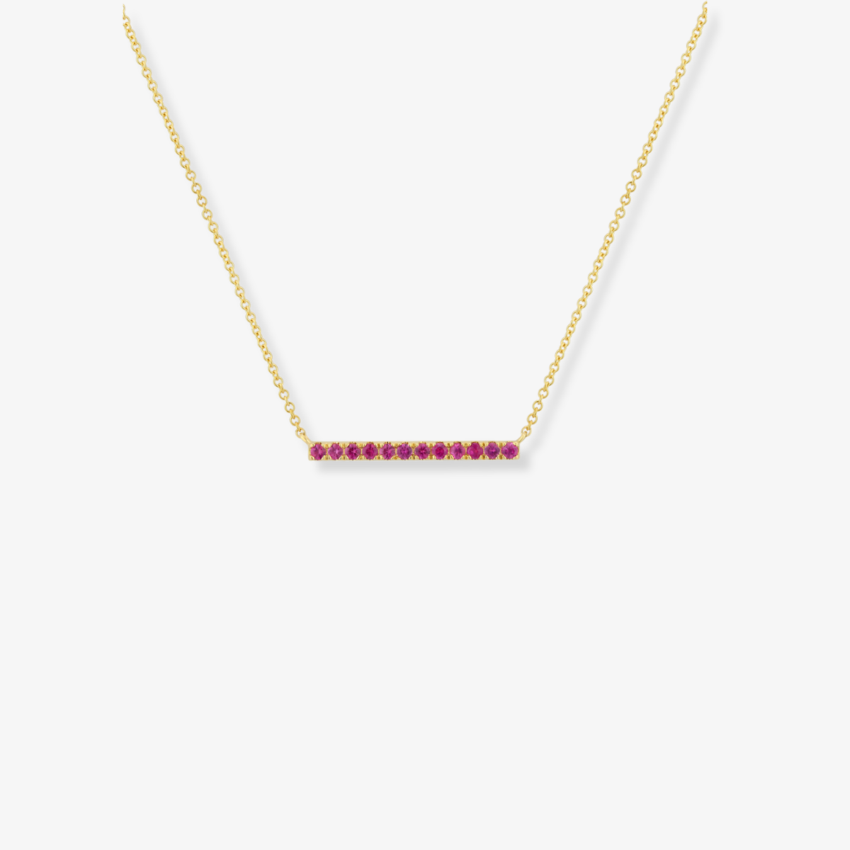Small Bar Gemstone Necklace