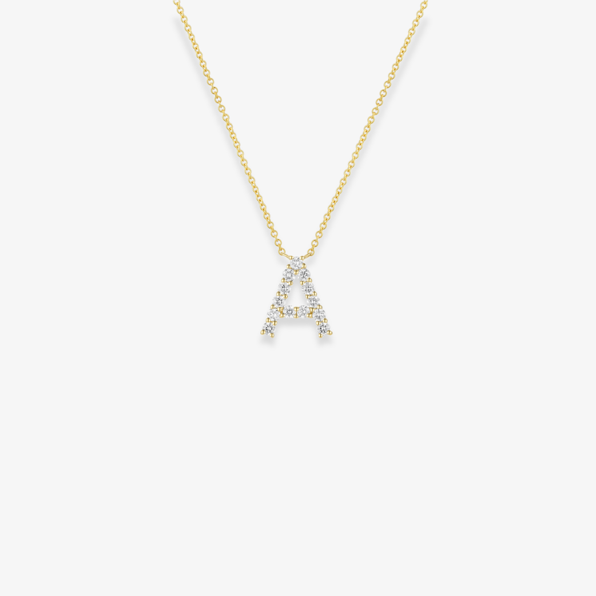 Jumbo Diamond Initial Necklace