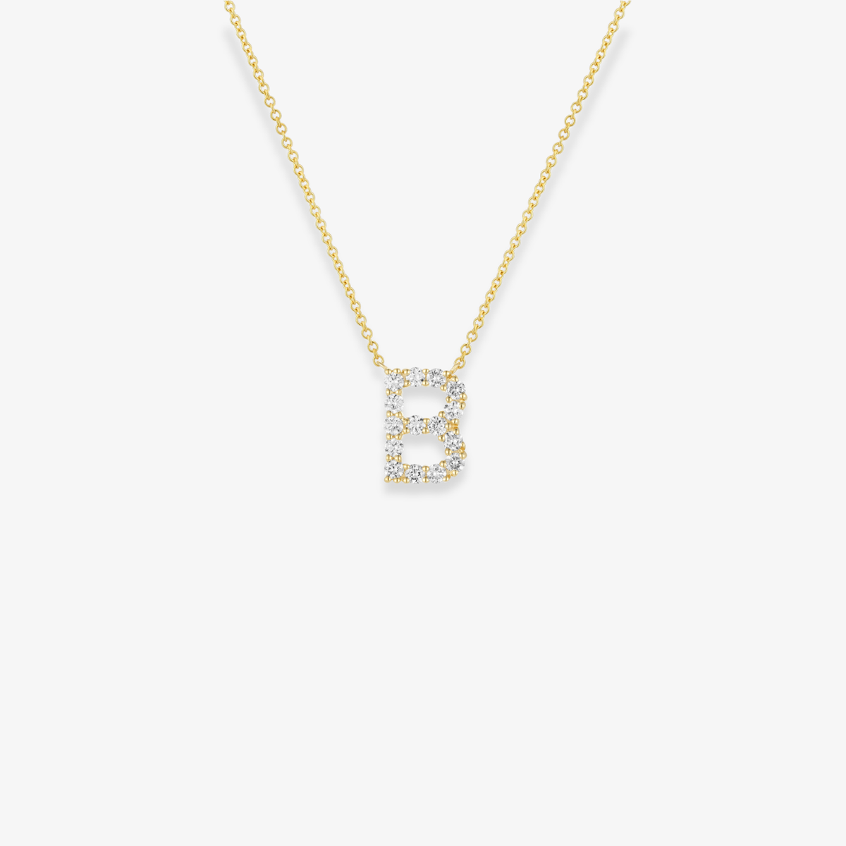 Jumbo Diamond Initial Necklace