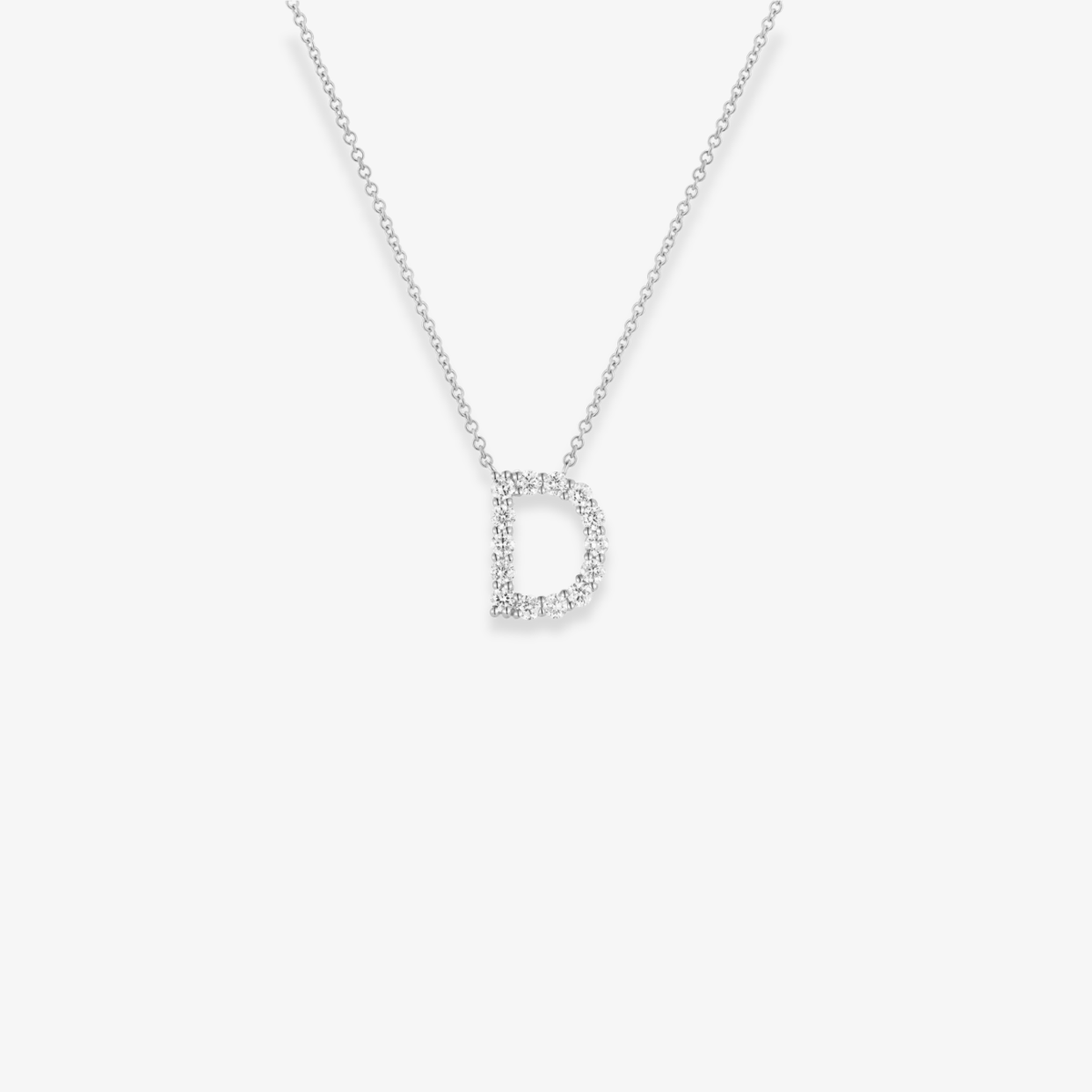 Jumbo Diamond Initial Necklace