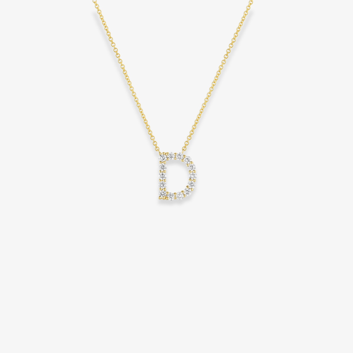 Jumbo Diamond Initial Necklace