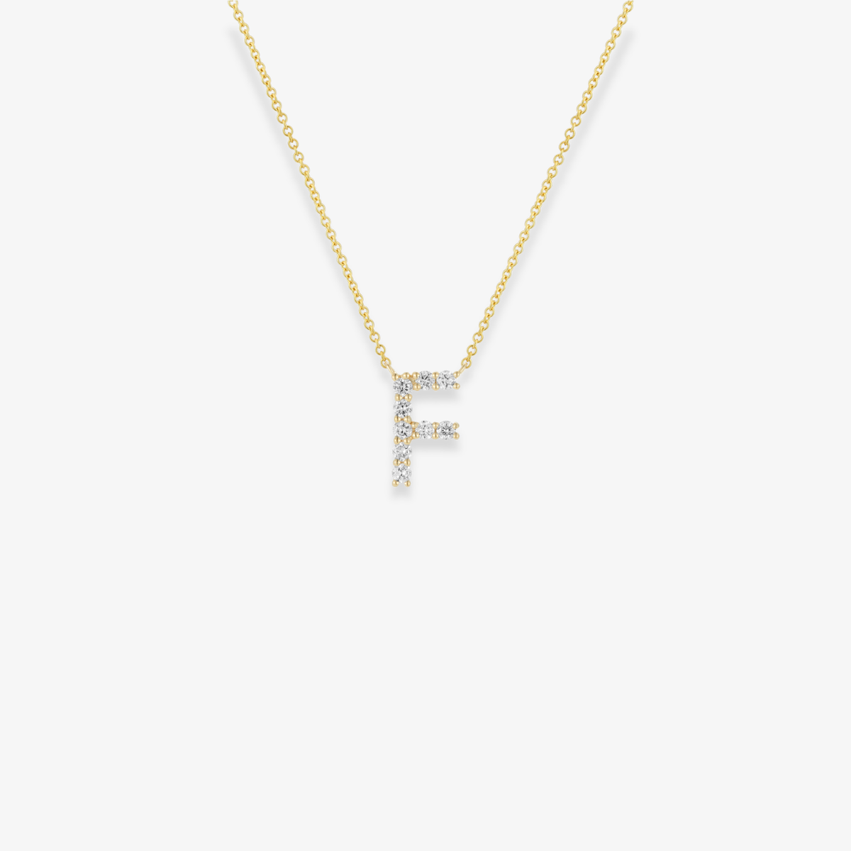 Jumbo Diamond Initial Necklace