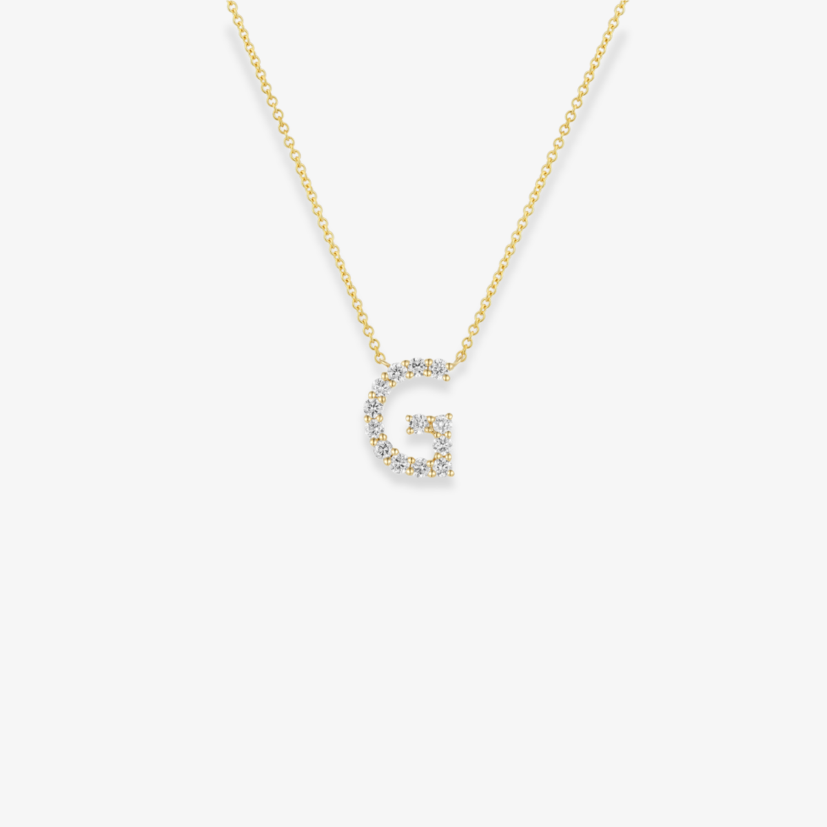 Jumbo Diamond Initial Necklace