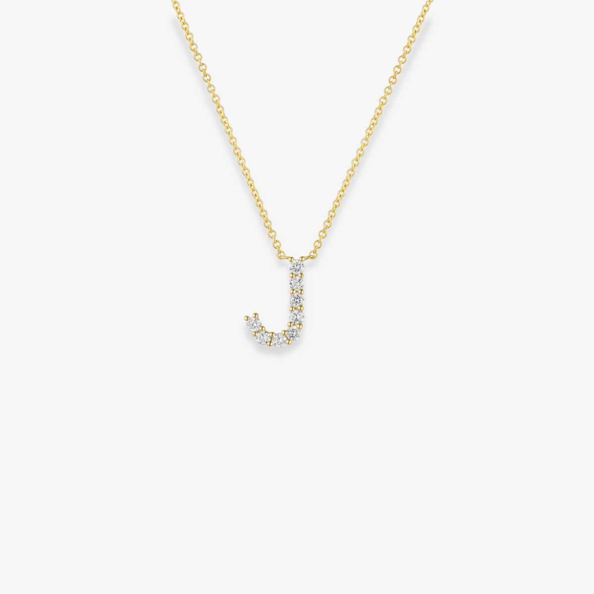 Jumbo Diamond Initial Necklace