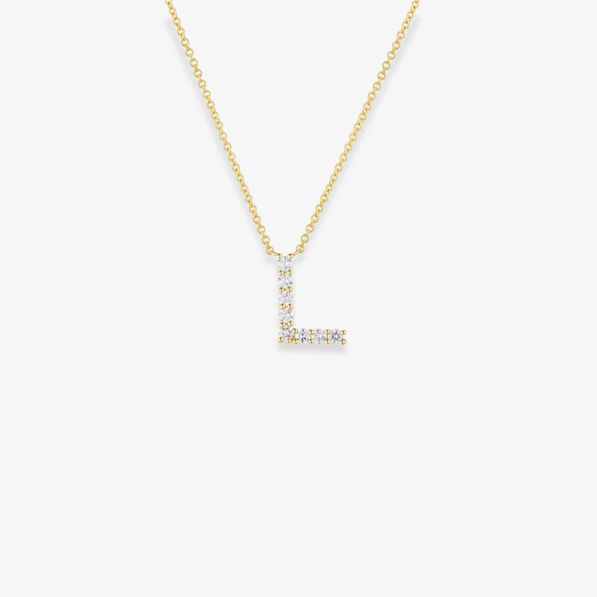 Jumbo Diamond Initial Necklace