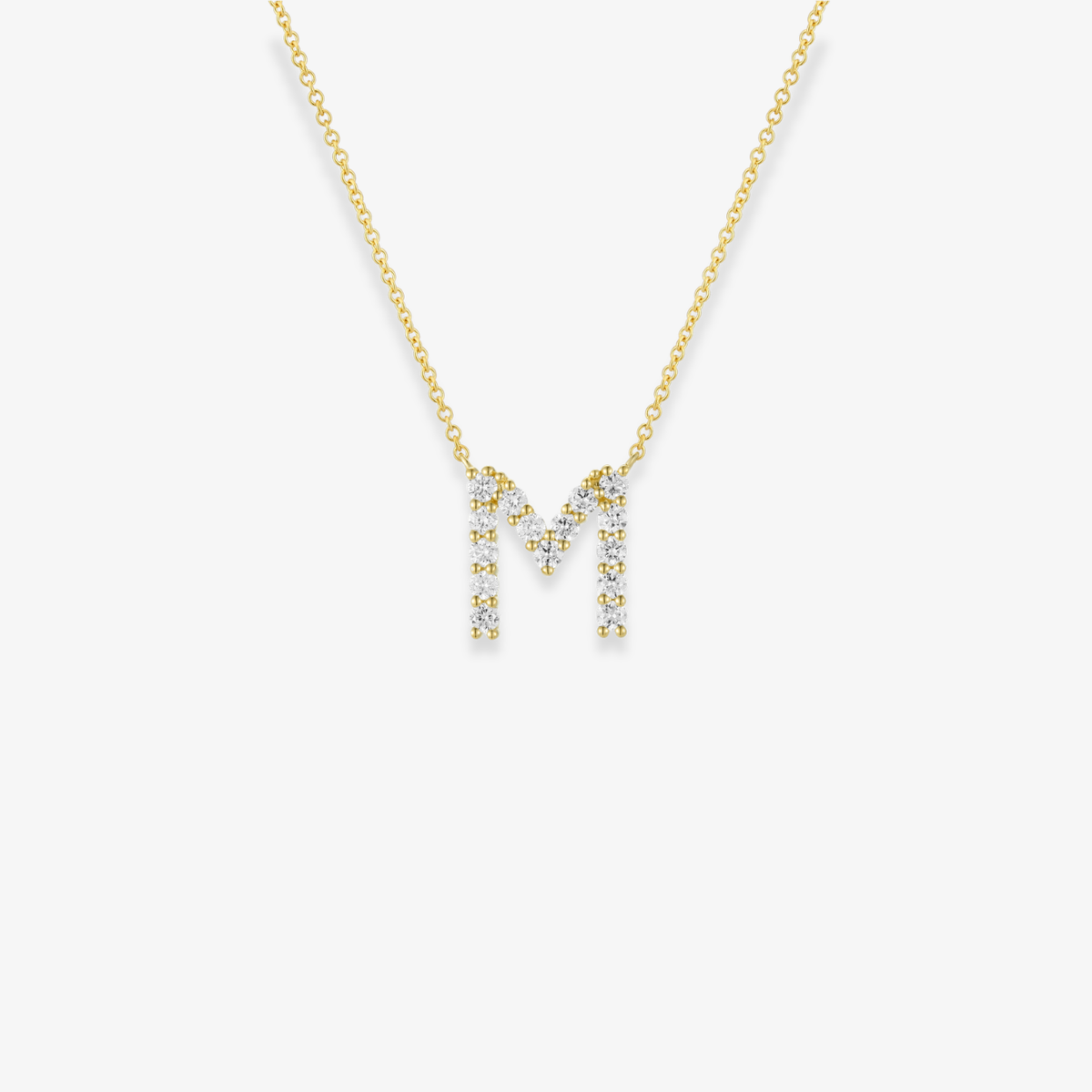 Jumbo Diamond Initial Necklace