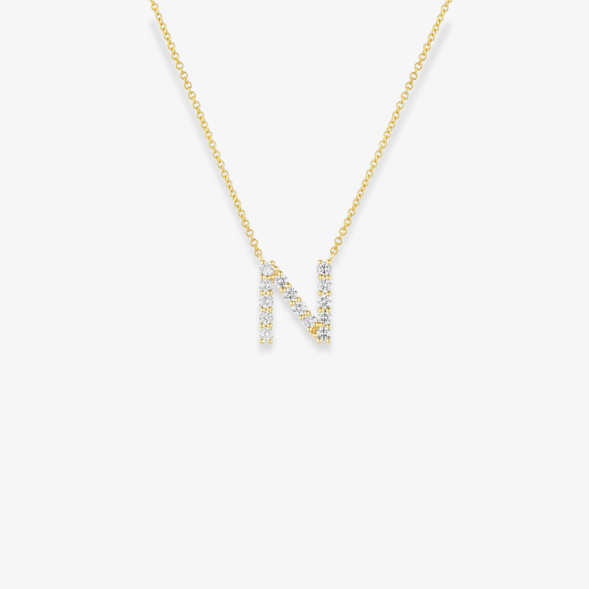 Jumbo Diamond Initial Necklace