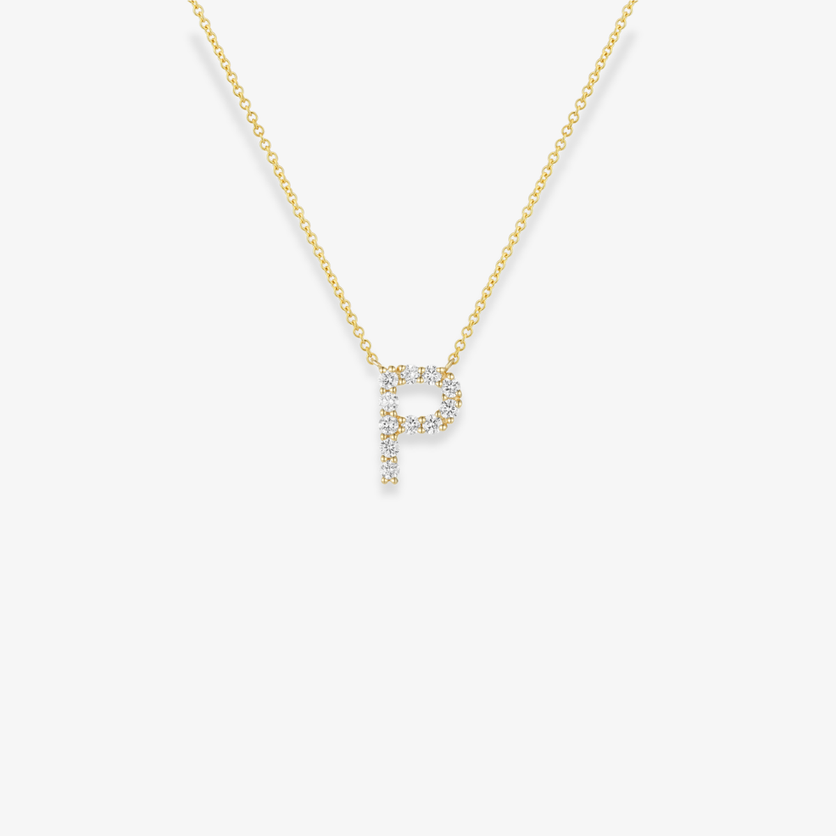 Jumbo Diamond Initial Necklace