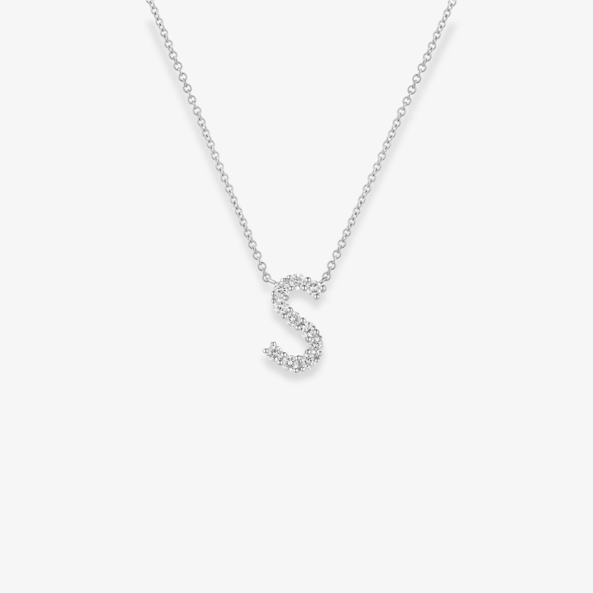 Jumbo Diamond Initial Necklace