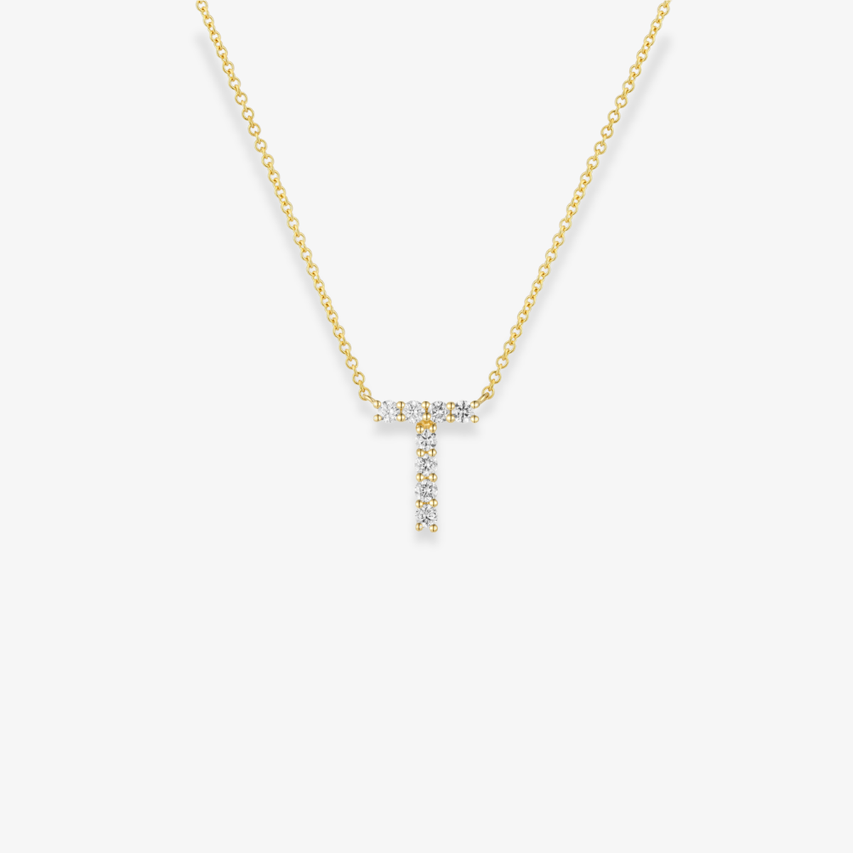 Jumbo Diamond Initial Necklace