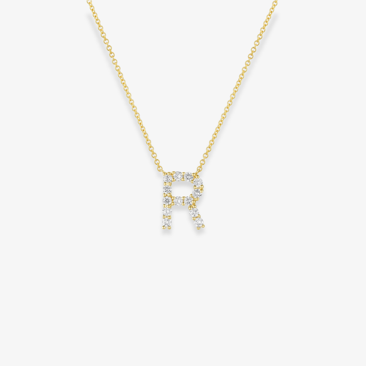 Jumbo Diamond Initial Necklace