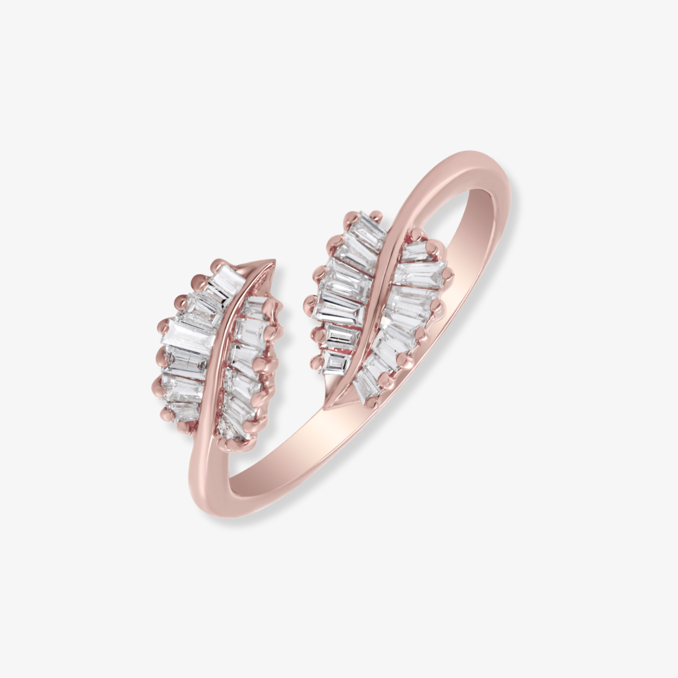 Open Double Leaf Ring