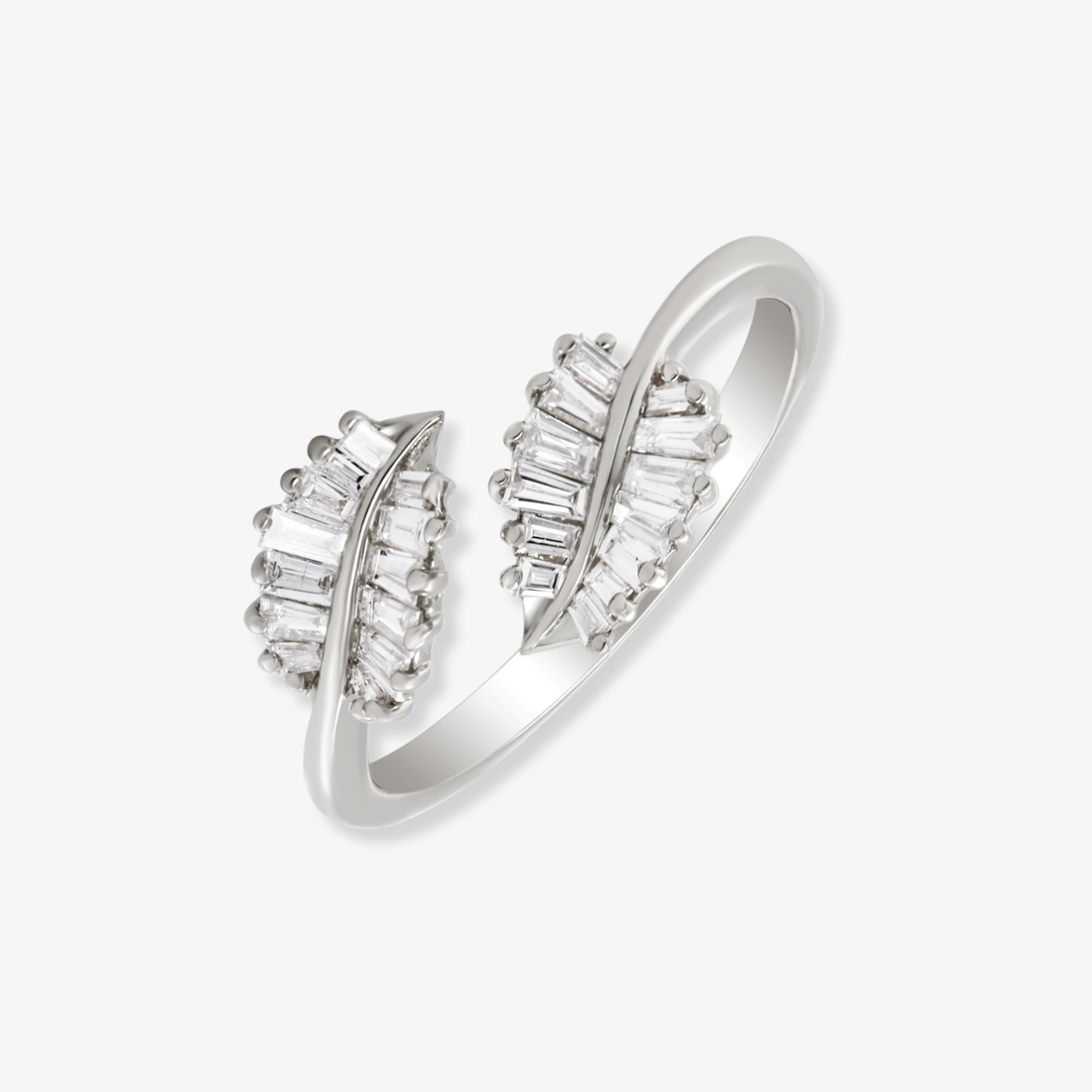 Open Double Leaf Ring
