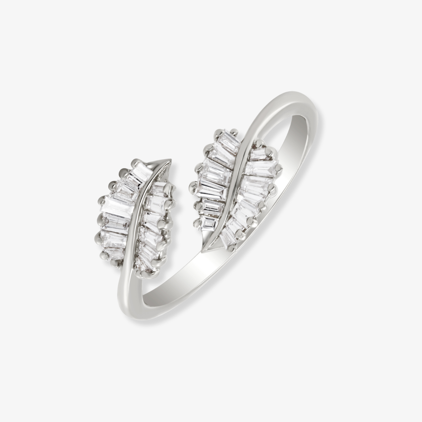 Open Double Leaf Ring