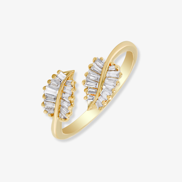 Open Double Leaf Ring