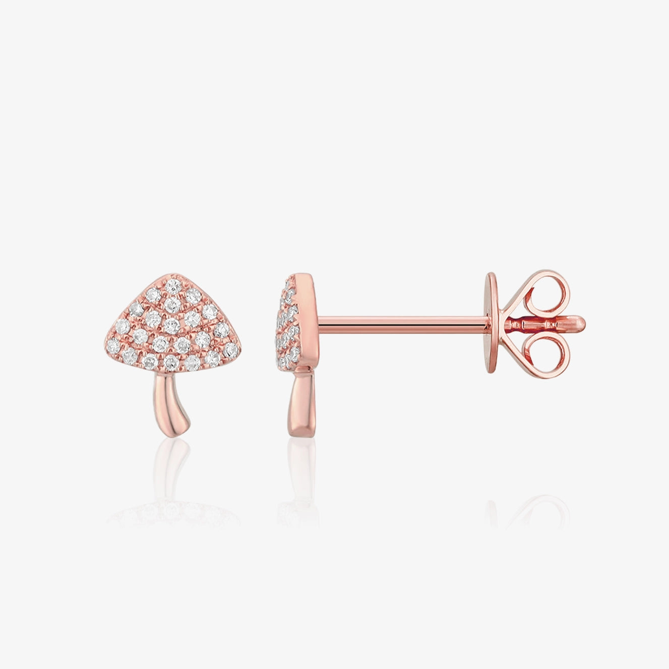 Piercing con forma de hongo pavé