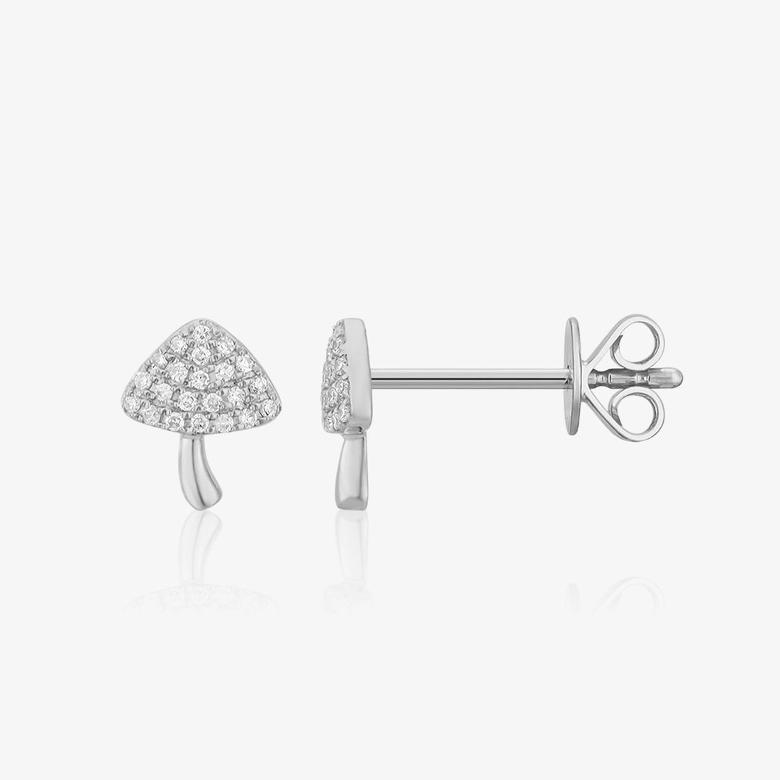 Piercing con forma de hongo pavé