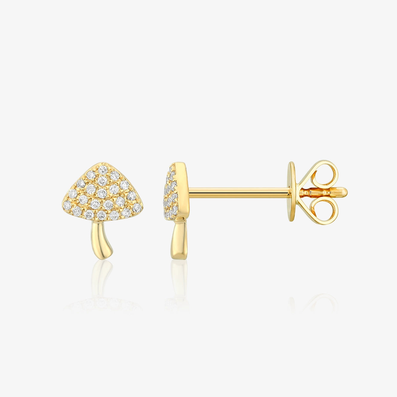 Piercing con forma de hongo pavé