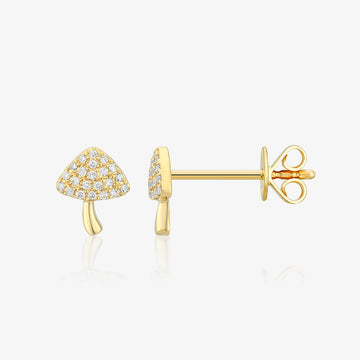 Piercing con forma de hongo pavé