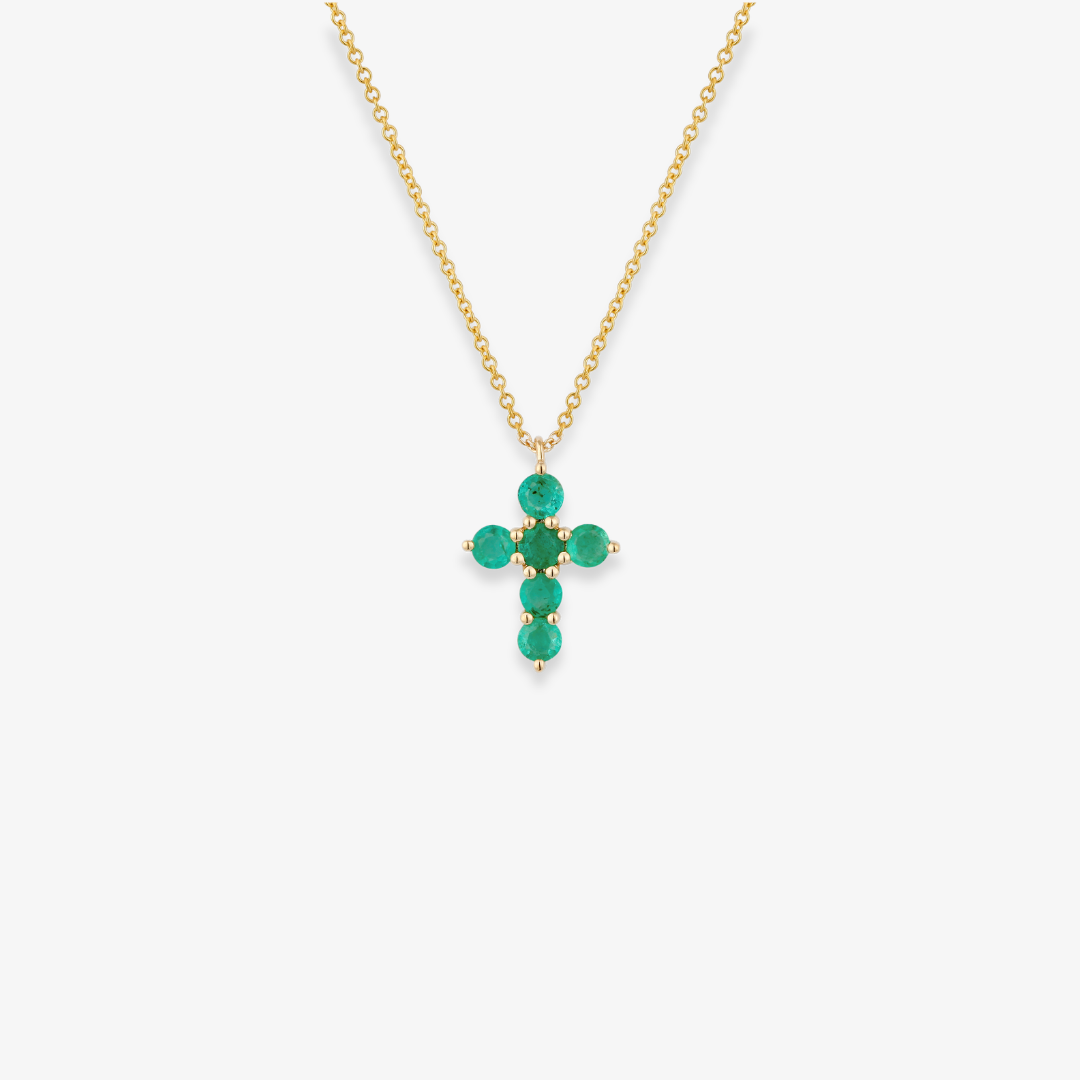 Gemstone Cross Necklace