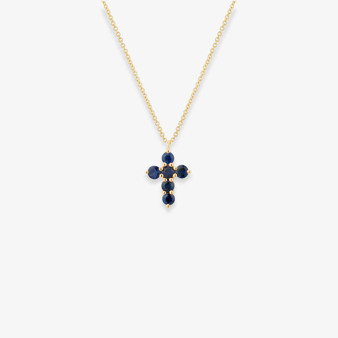 Gemstone Cross Necklace