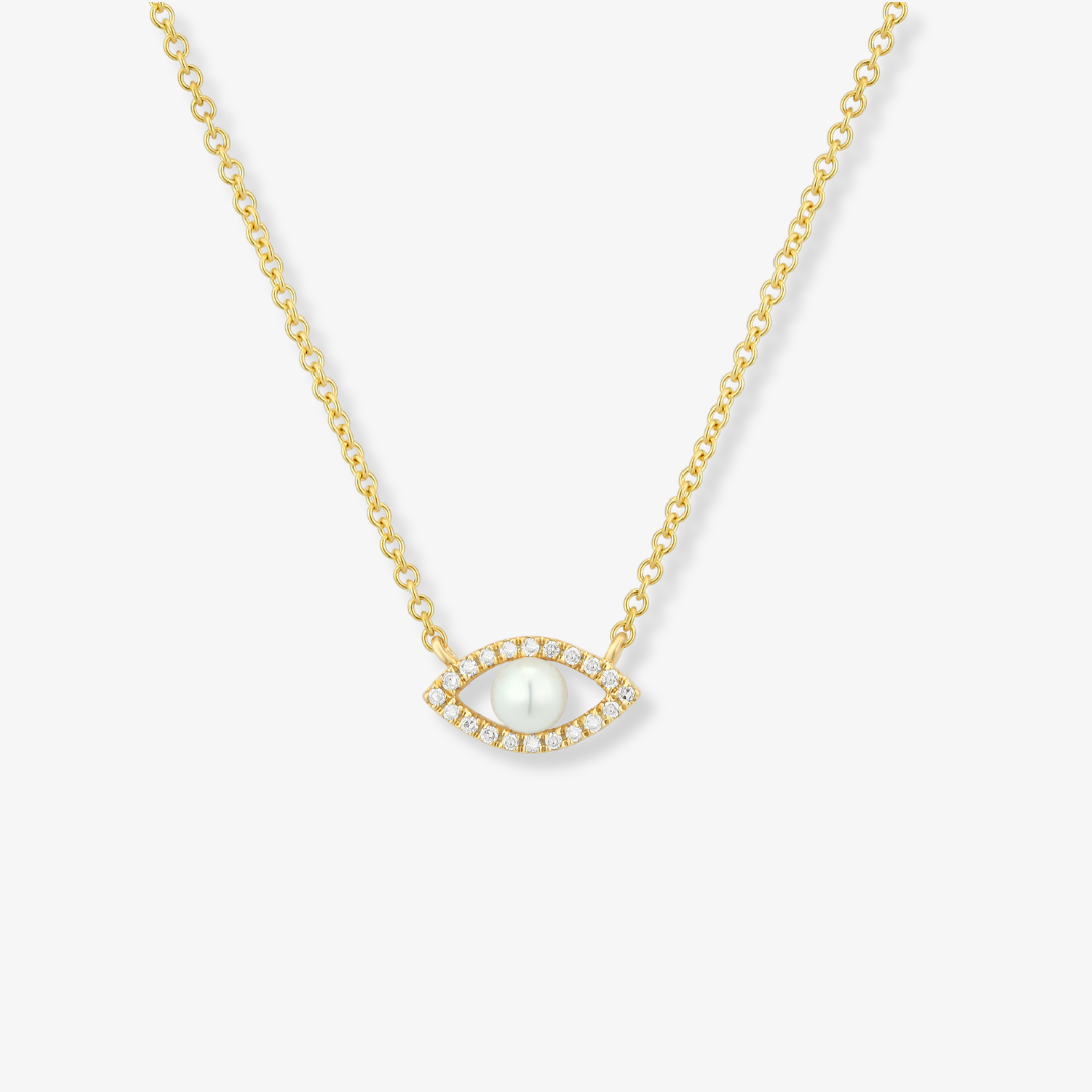Evil Eye Pearl Necklace