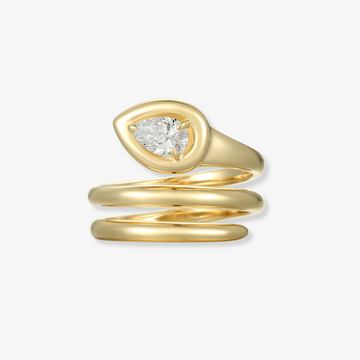 Swirl Pear Diamond Ring