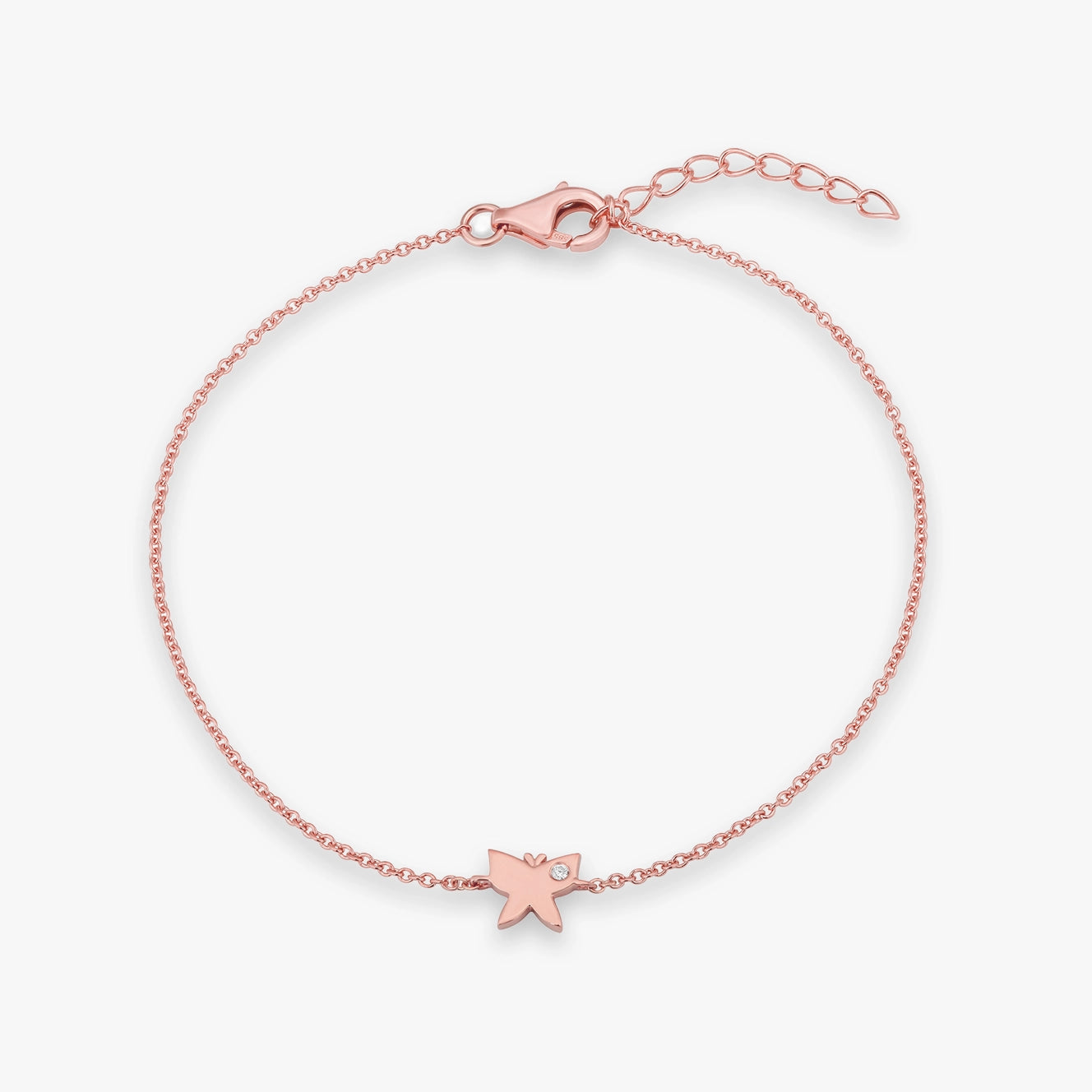 Pulsera de diamantes con mariposa