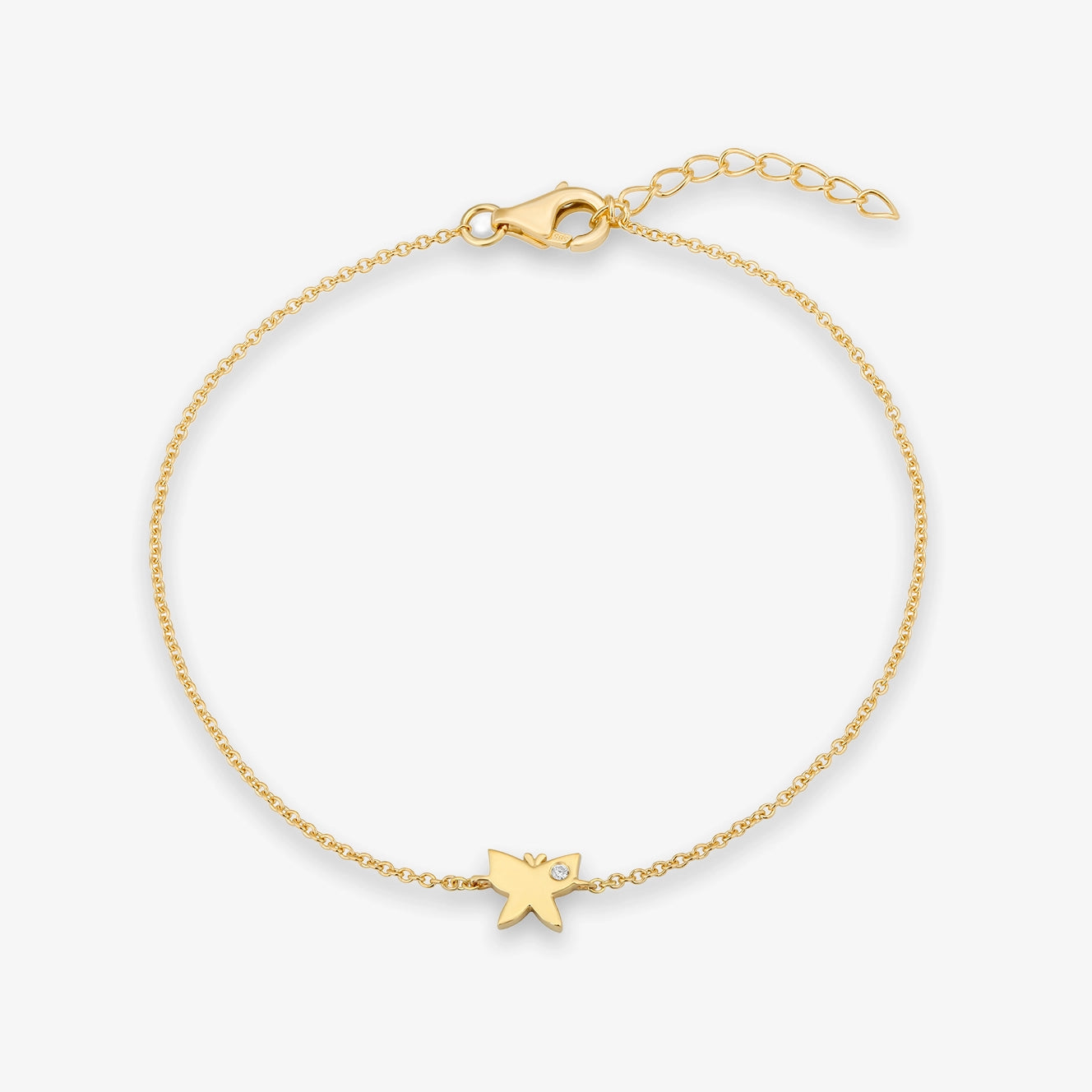 Pulsera de diamantes con mariposa