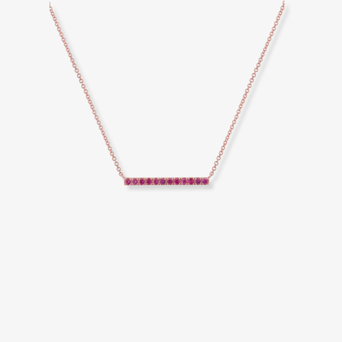 Small Bar Gemstone Necklace