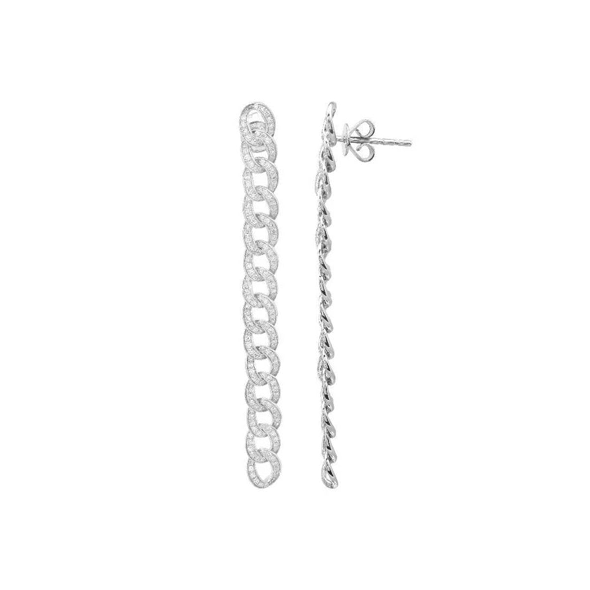 Cuban Chain Drop Earrings