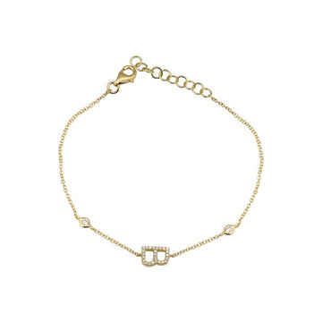 Diamond Initial Bracelet Letter