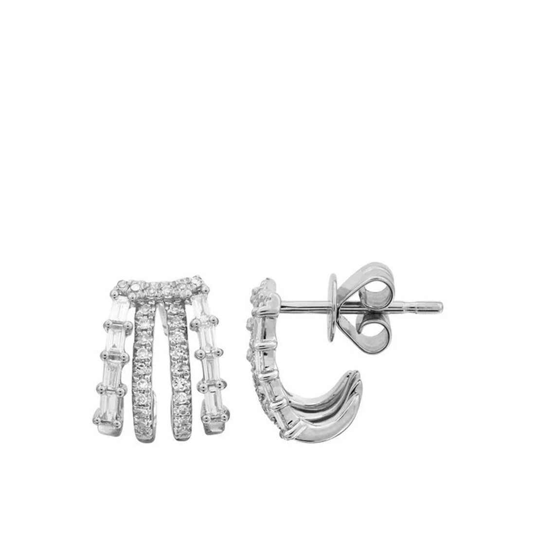 Diamonds and Baguettes Cage Earrings