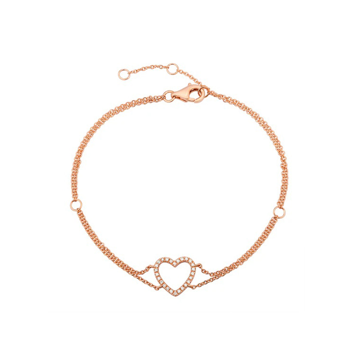 Double Row Heart Bracelet