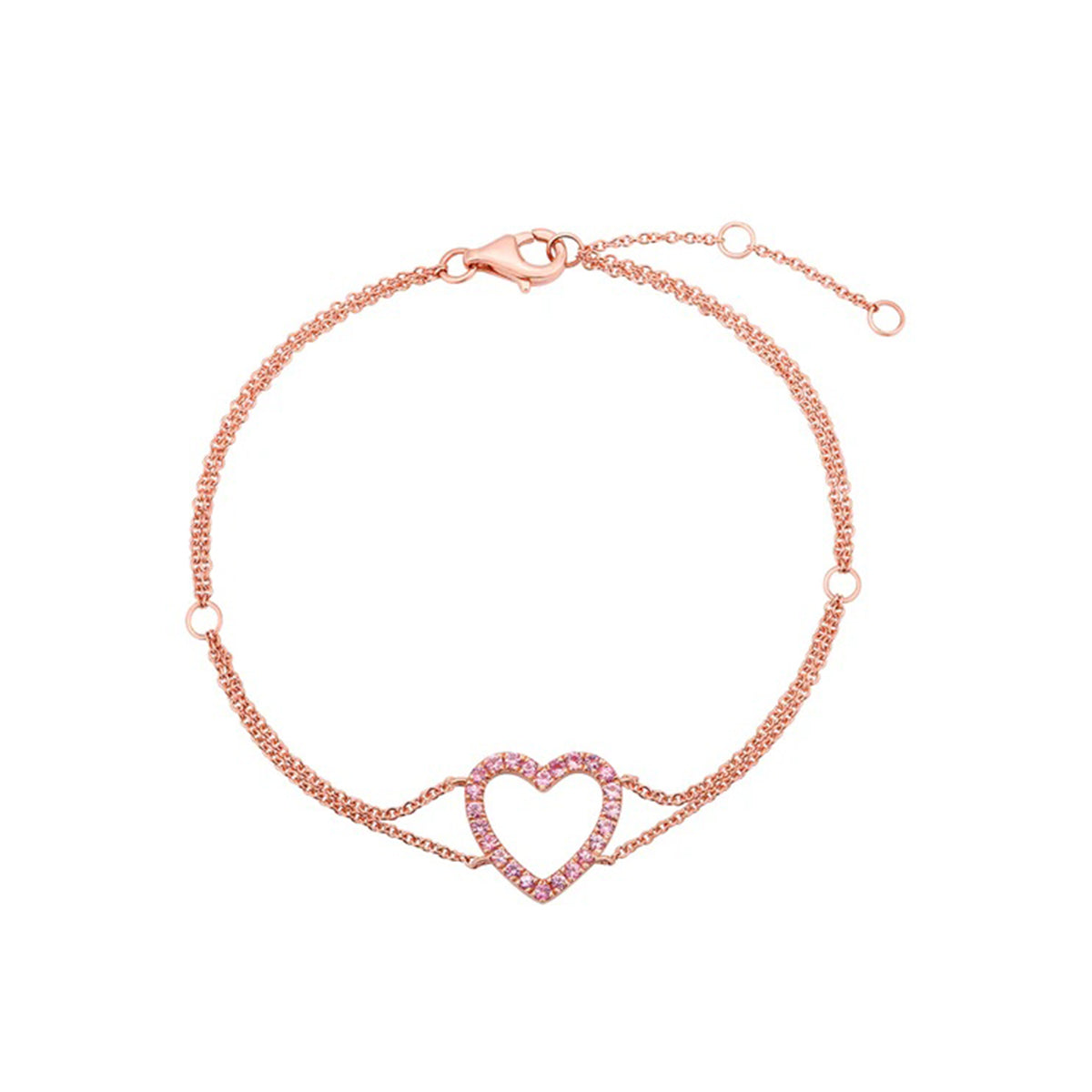 Double Row Heart Bracelet